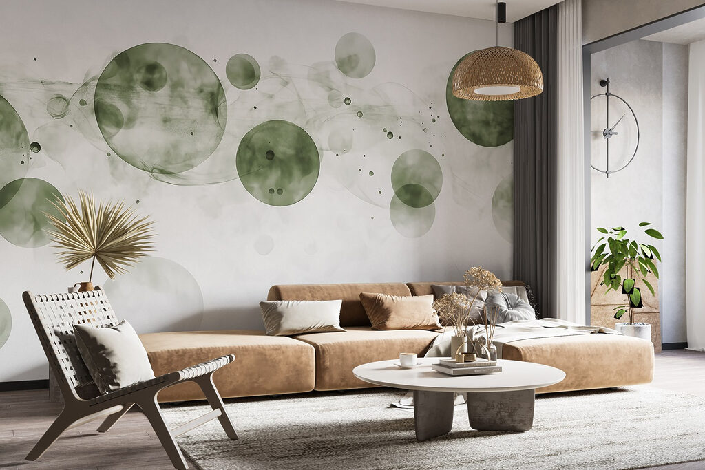 Group of circles with smoke