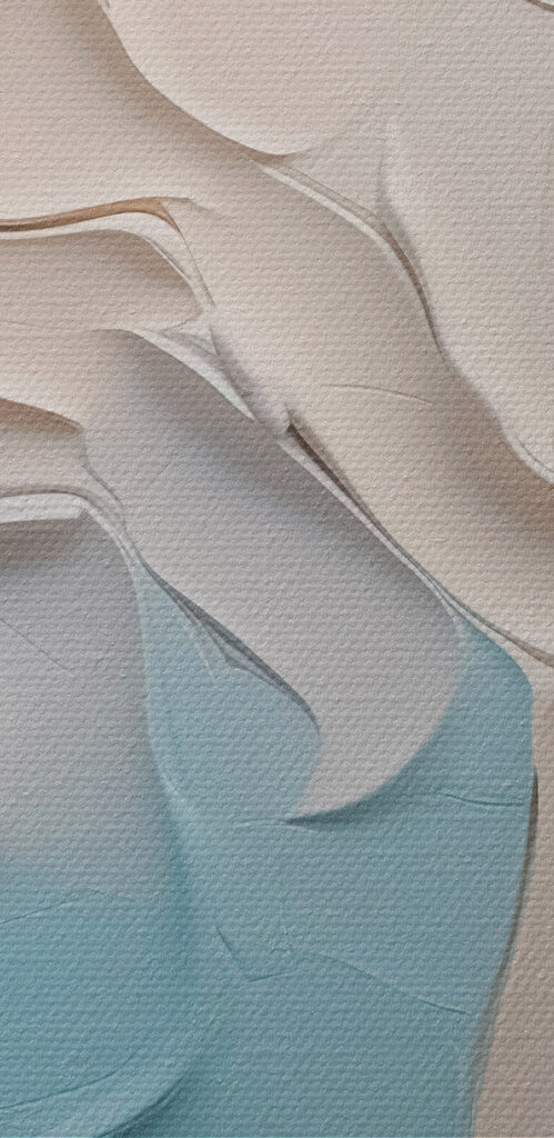 Soft hues blend in textured waves Soft hues blend in textured waves