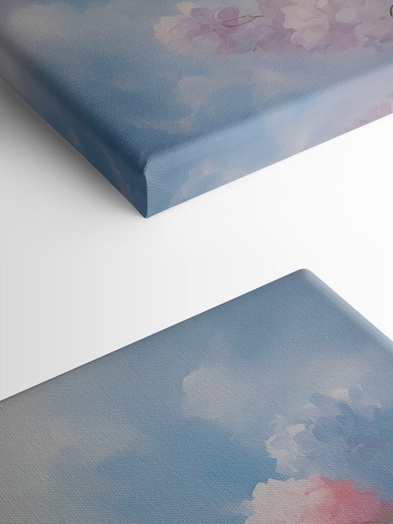 Painting of a tree with pink flowers Painting of a tree with pink flowers