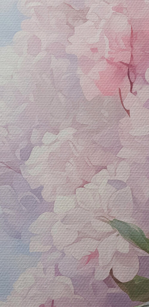 Painting of a tree with pink flowers Painting of a tree with pink flowers