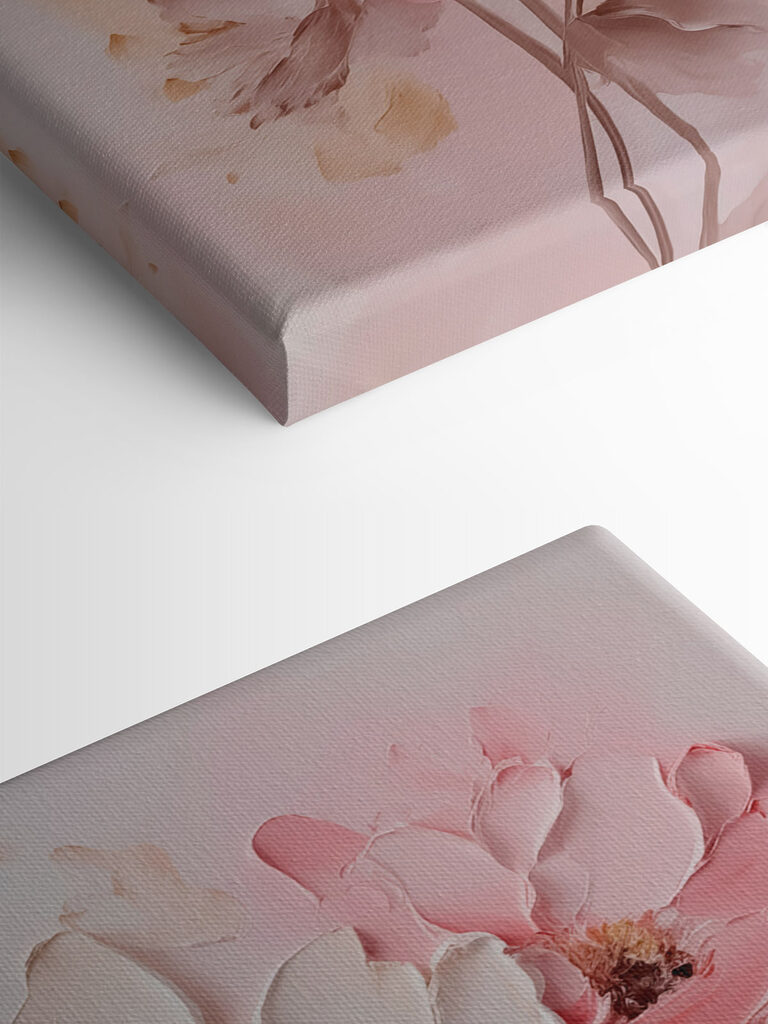 Painting of flowers on a wall Painting of flowers on a wall