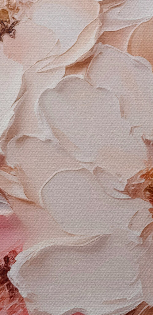 Painting of flowers on a wall Painting of flowers on a wall