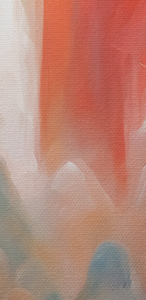 Painting of a man in a red robe surrounded by a group of people Painting of a man in a red robe surrounded by a group of people