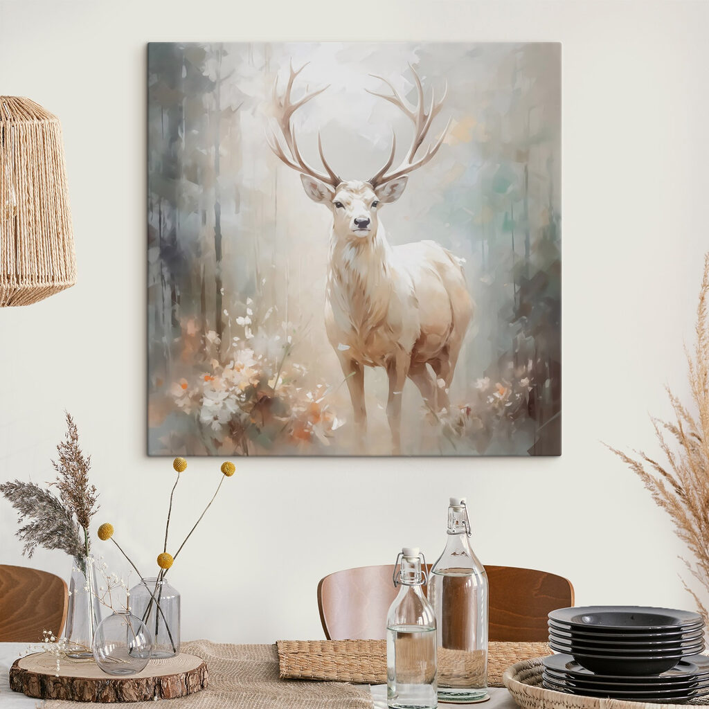 Painting of a deer with antlers Painting of a deer with antlers