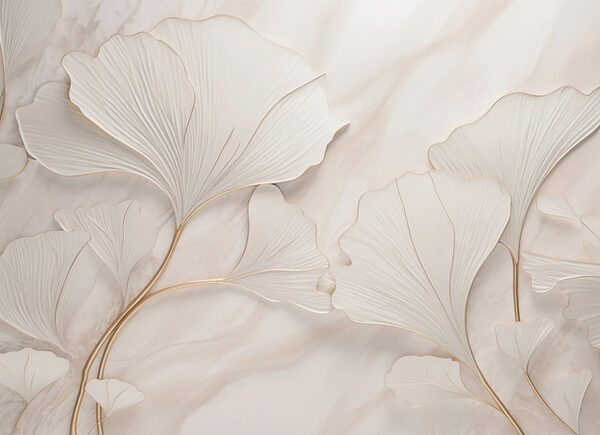 Delicate leaves on a soft background