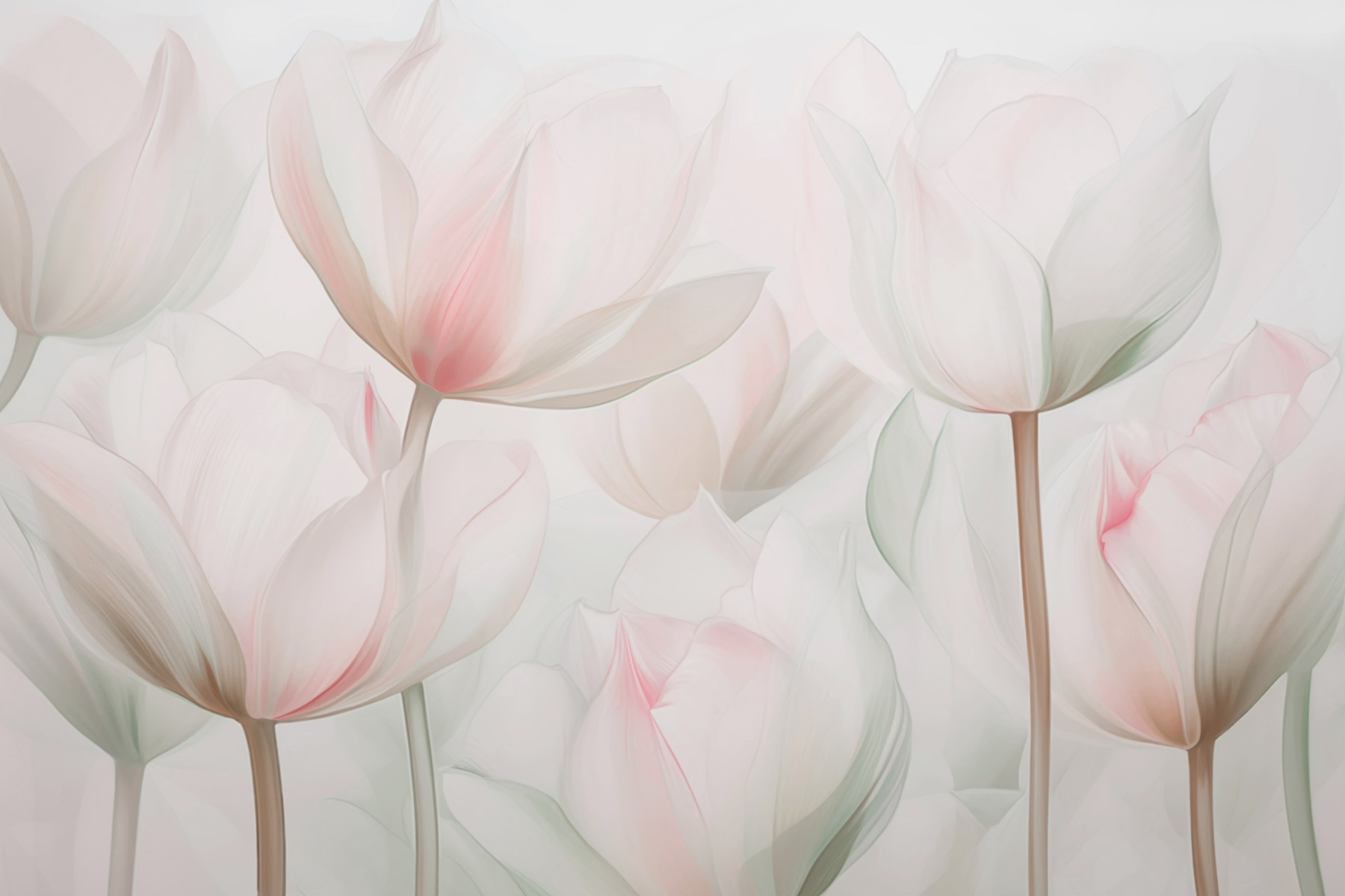 Delicate blooms in soft pastel hues Delicate blooms in soft pastel hues