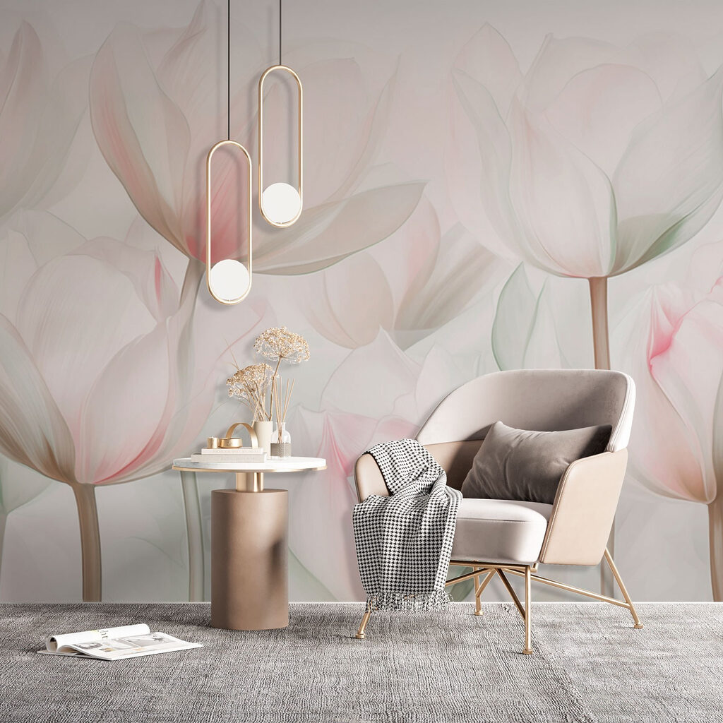 Delicate blooms in soft pastel hues Delicate blooms in soft pastel hues