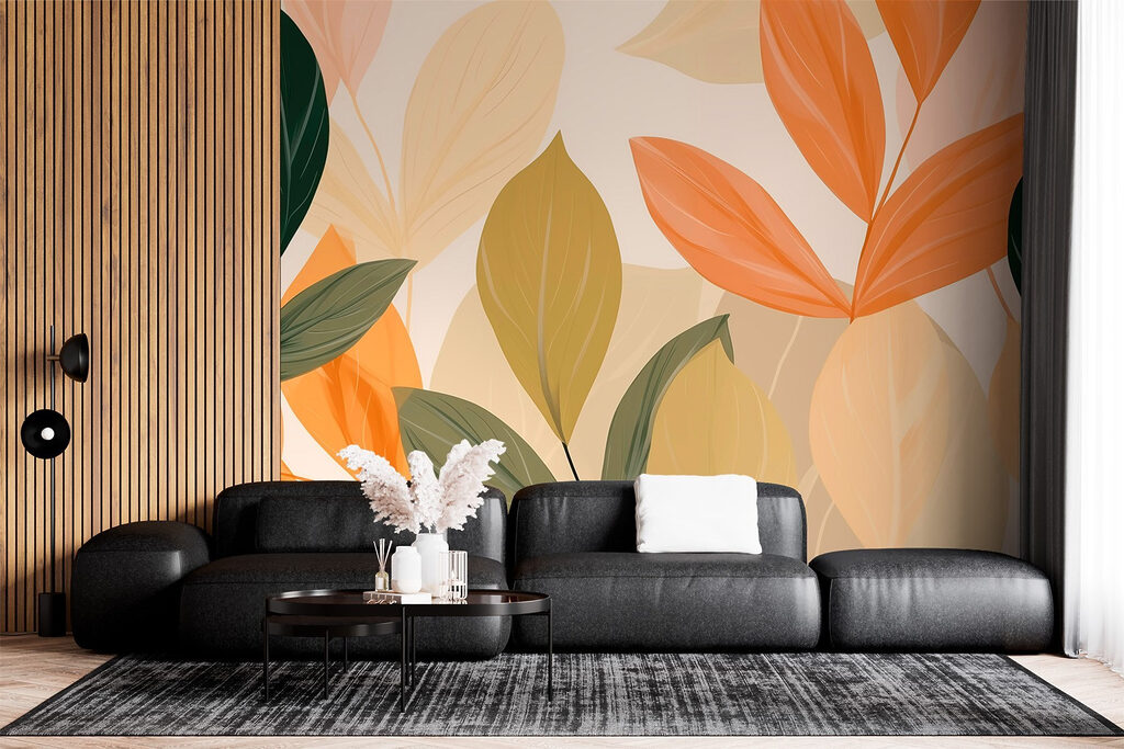 Vibrant leaves in warm hues Vibrant leaves in warm hues