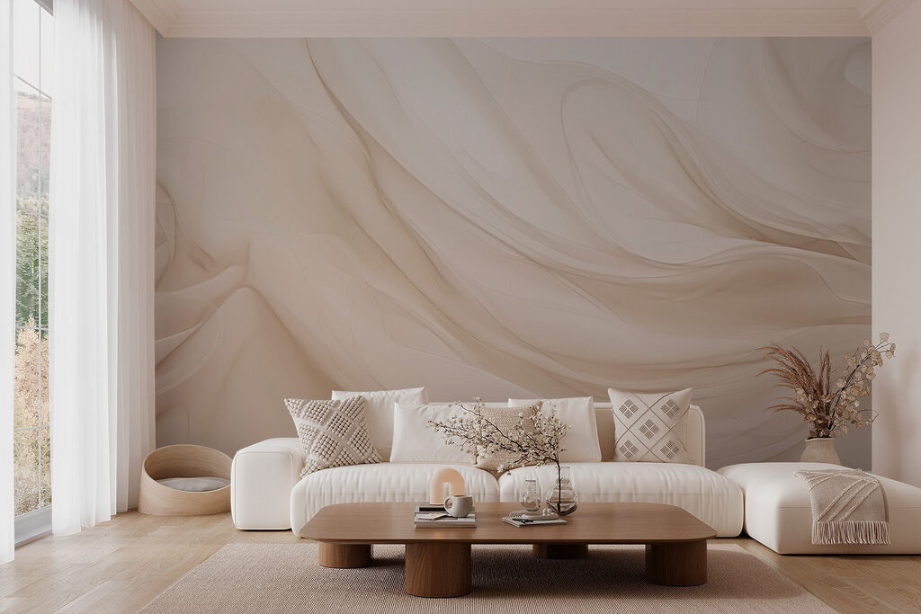 Soft waves of delicate fabric Soft waves of delicate fabric