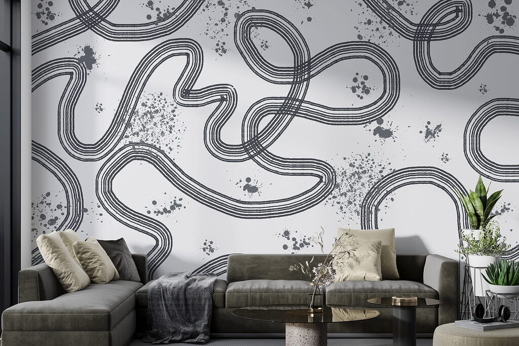 Black and white map of a race track Black and white map of a race track