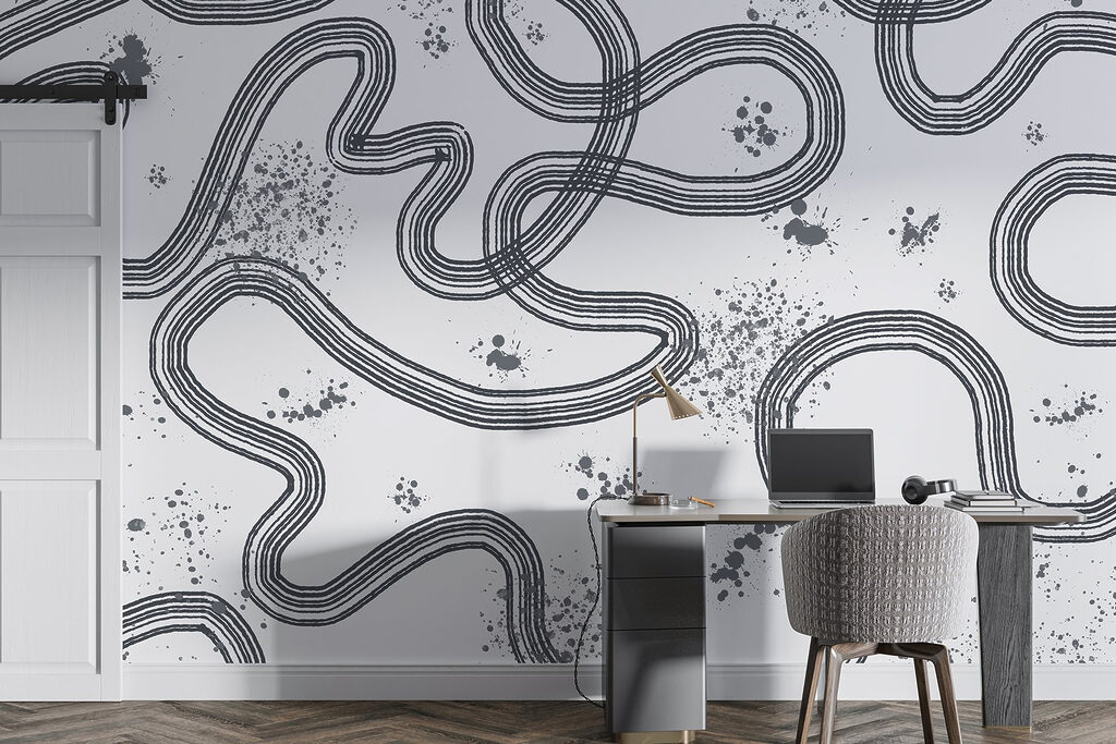 Black and white map of a race track Black and white map of a race track