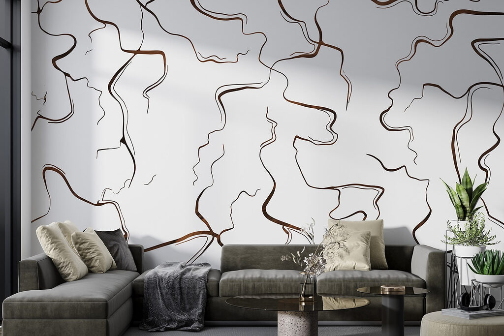 Curves and lines in contrast Curves and lines in contrast