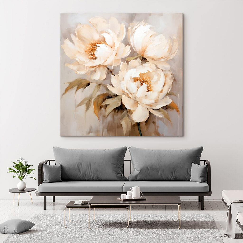 Painting of white flowers