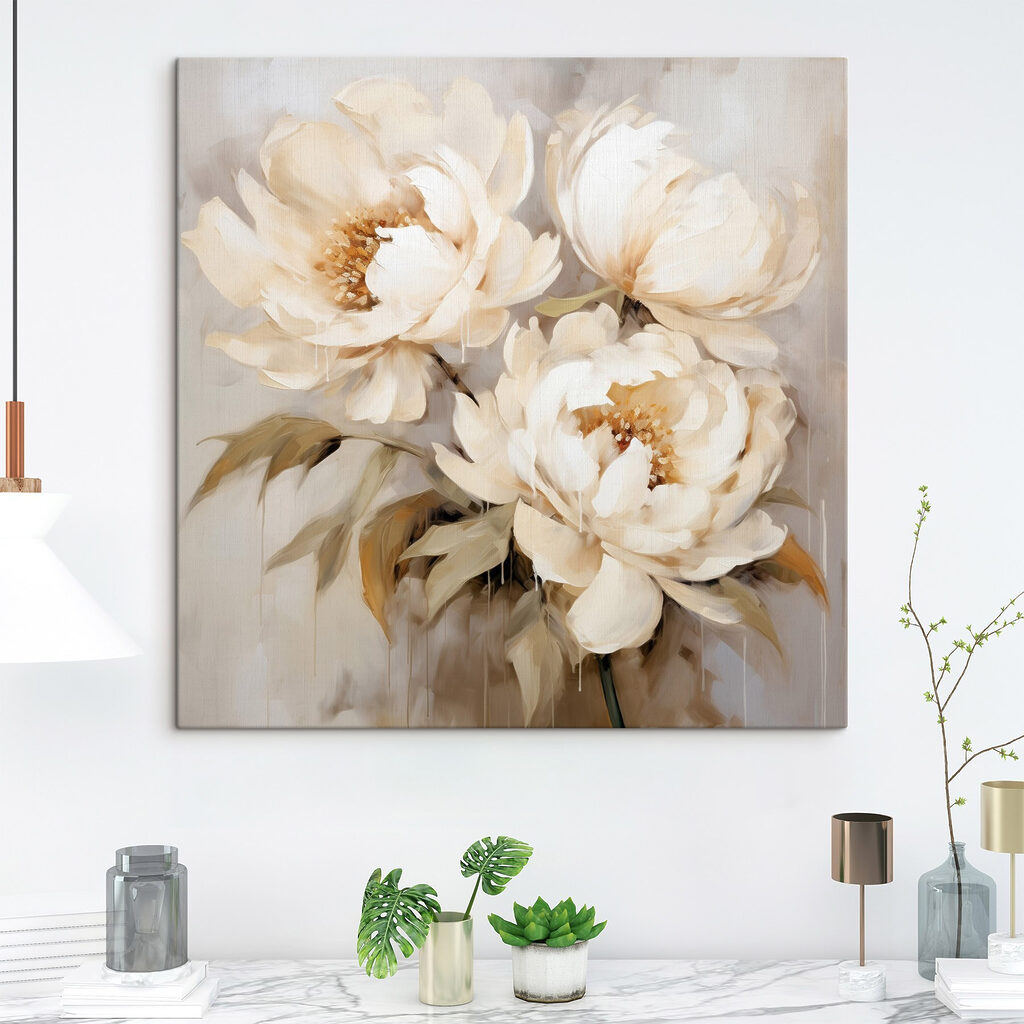Painting of white flowers