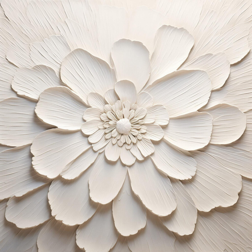 White flower with many petals White flower with many petals