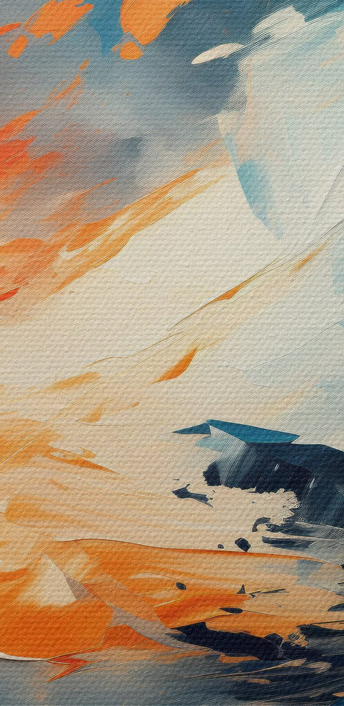 Painting of blue and orange colors Painting of blue and orange colors