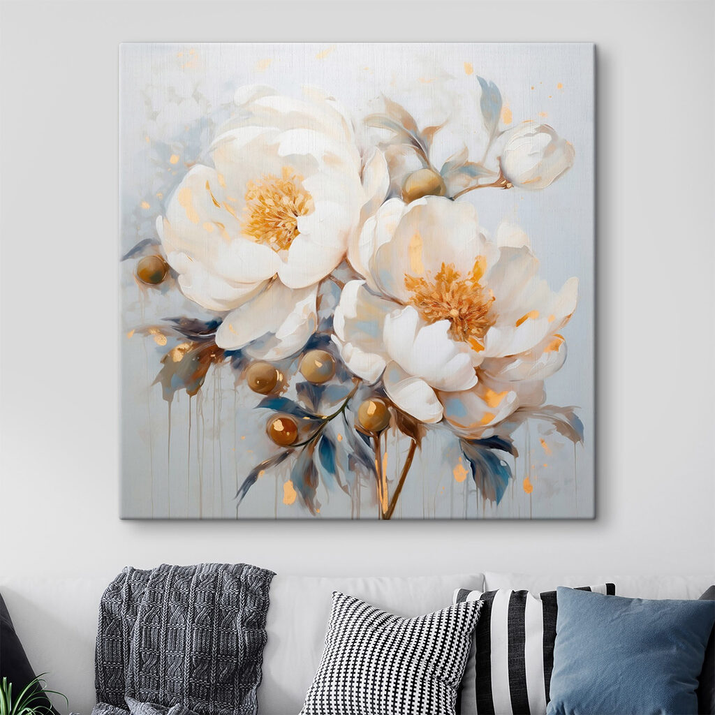 Painting of white flowers