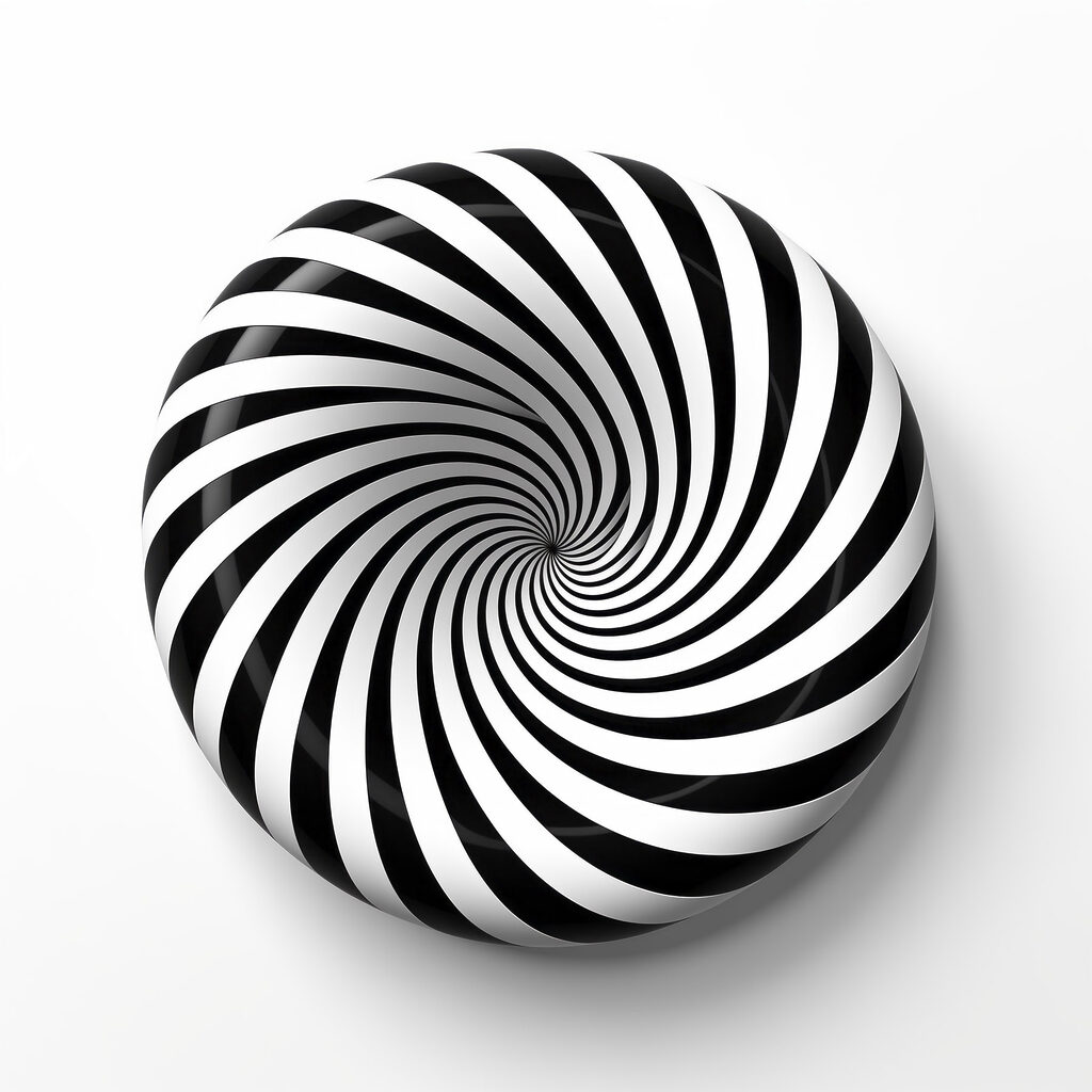 Black and white swirly object Black and white swirly object
