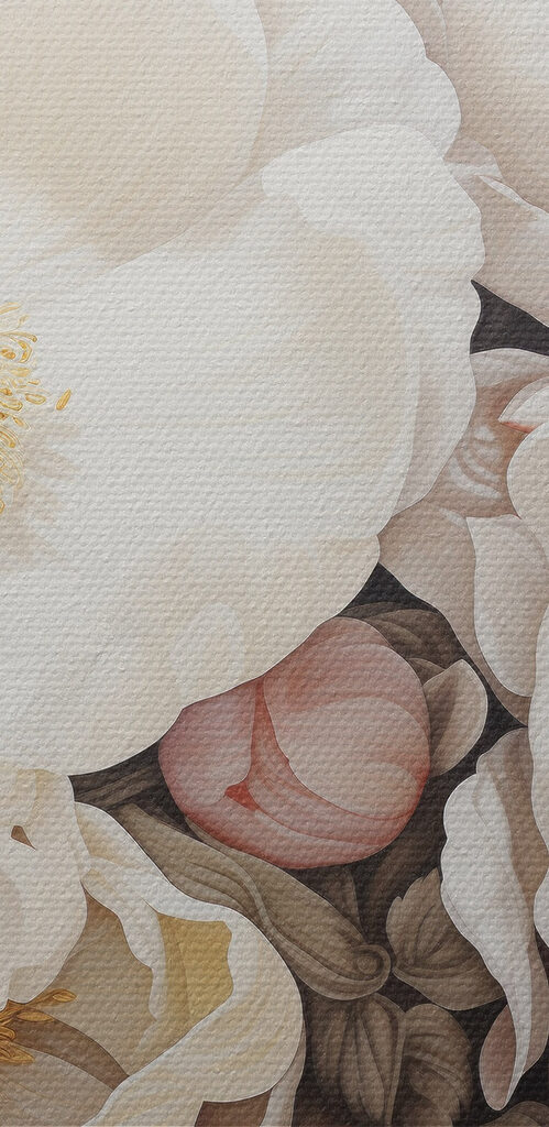 Painting of white flowers