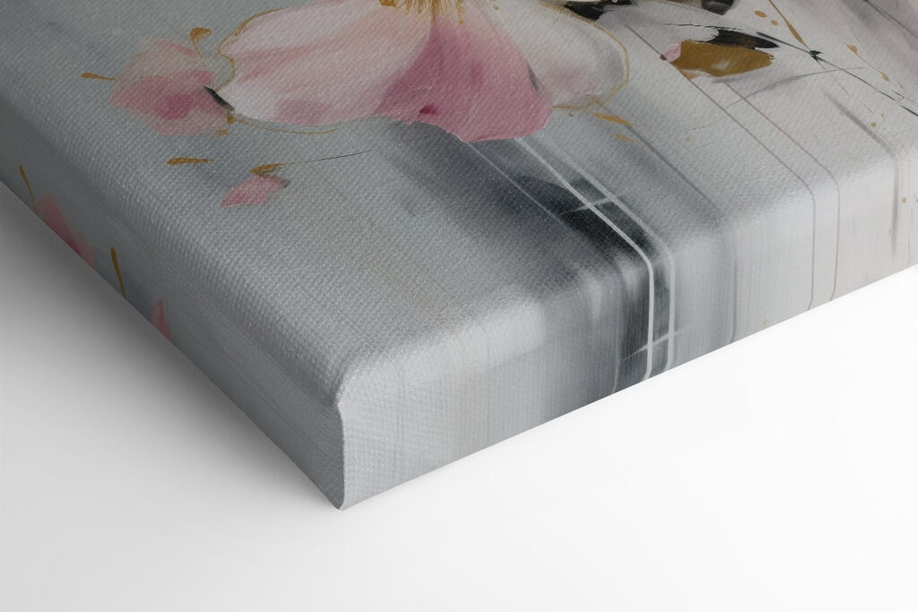 Painting of flowers on a grey background Painting of flowers on a grey background