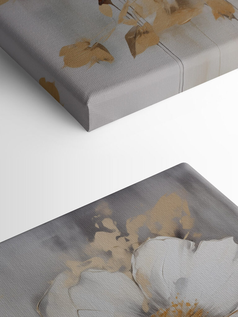 Painting of white flowers Painting of white flowers