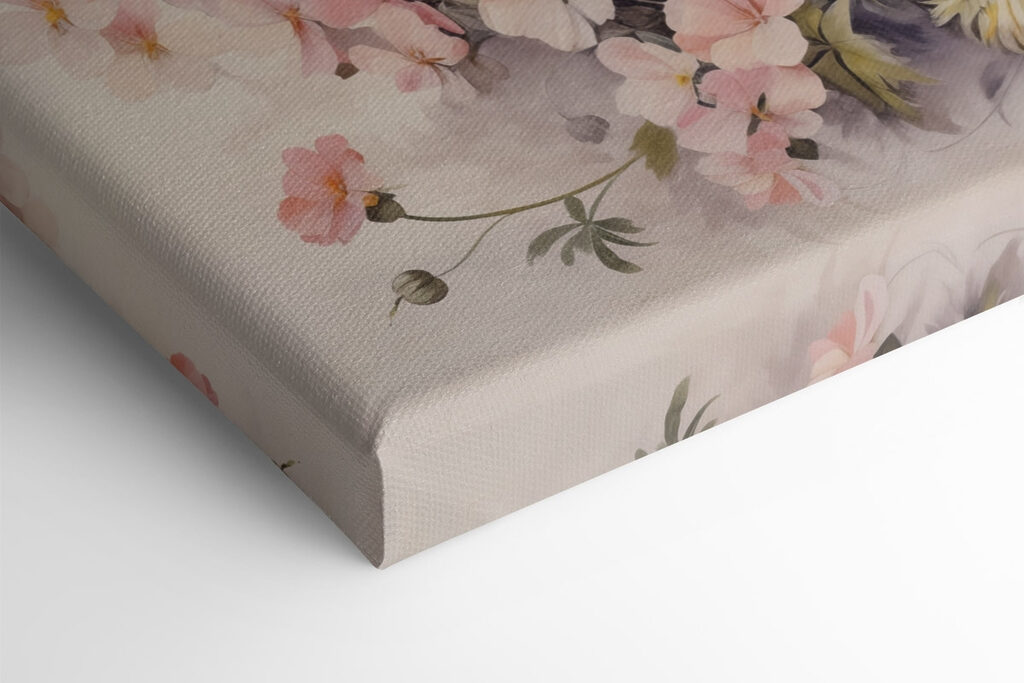 Painting of flowers on a white background Painting of flowers on a white background