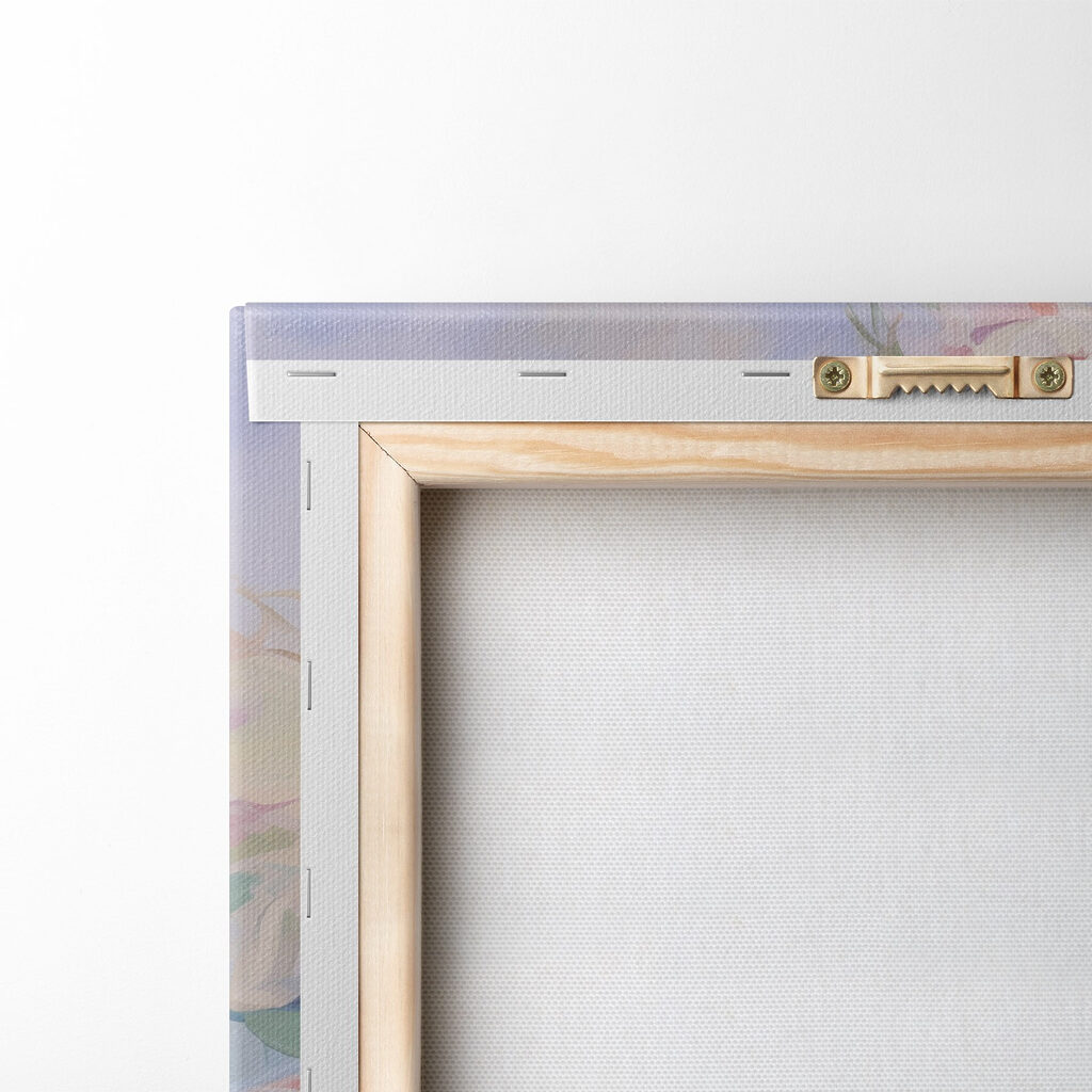 Painting of flowers on a blue background Painting of flowers on a blue background