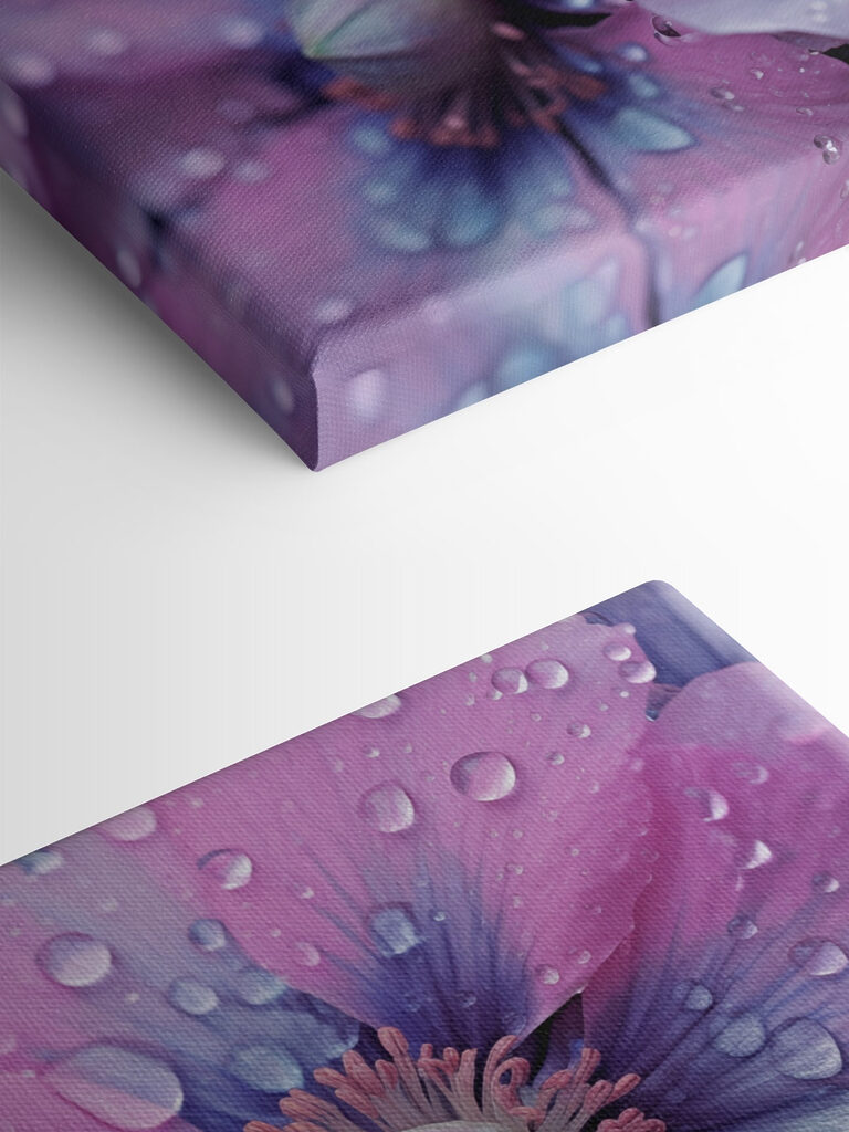 Delicate flowers adorned with water droplets Delicate flowers adorned with water droplets