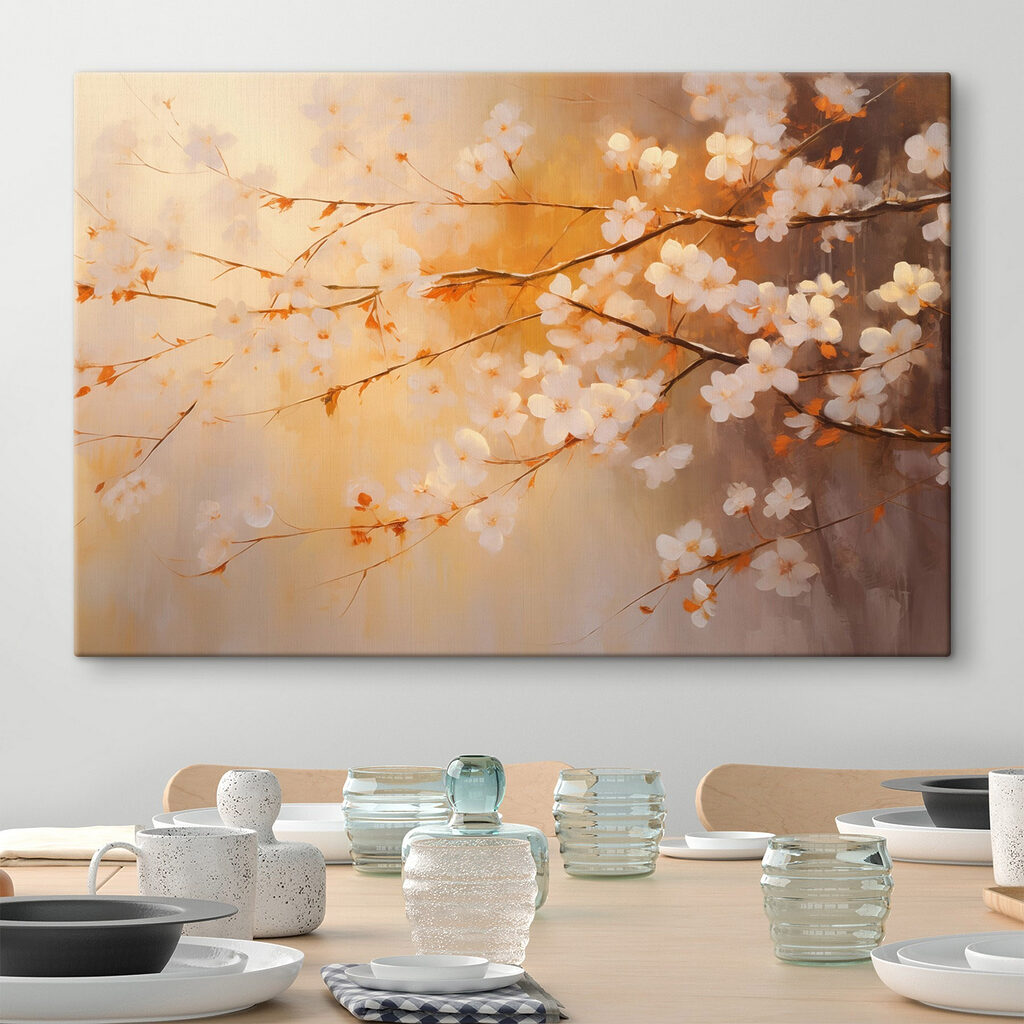 Tree branch with white flowers Tree branch with white flowers