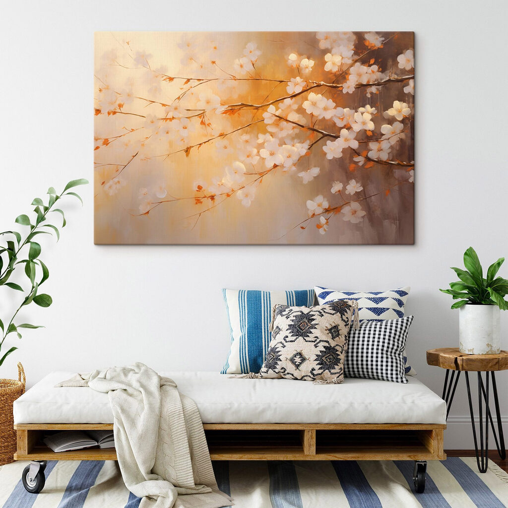 Tree branch with white flowers Tree branch with white flowers