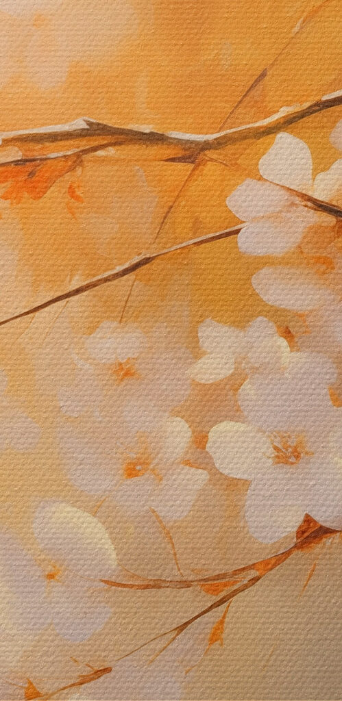 Tree branch with white flowers Tree branch with white flowers