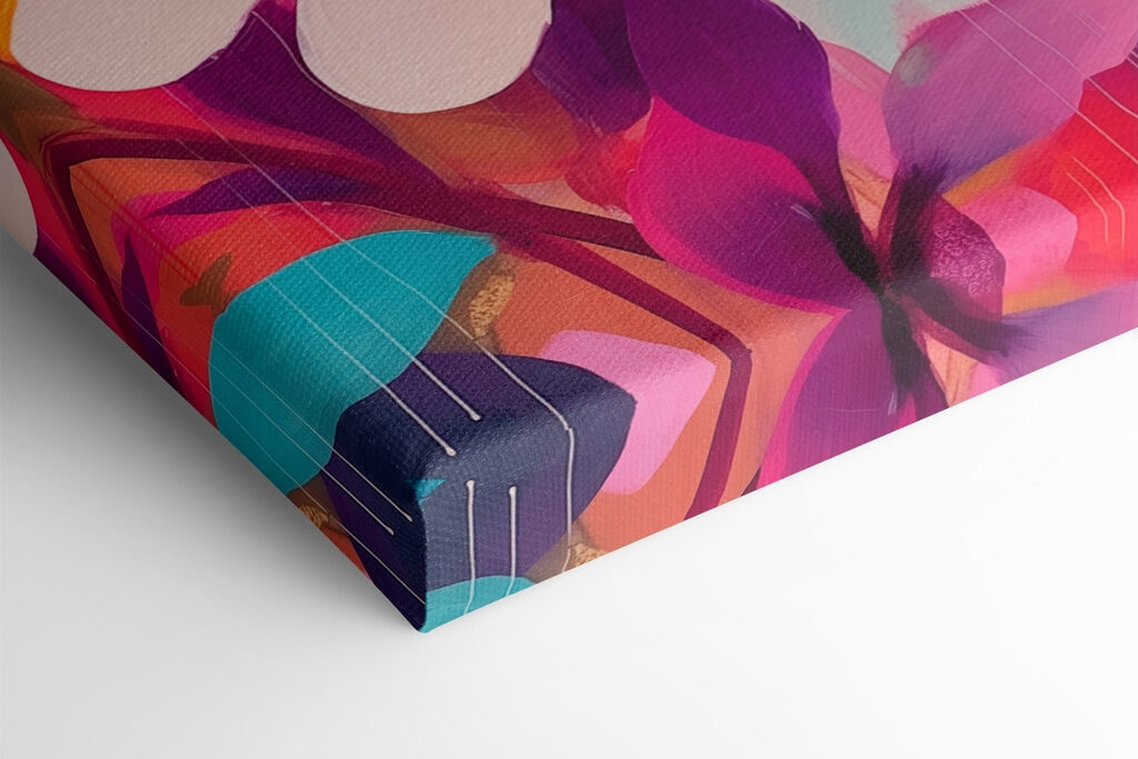 Painting of flowers and leaves