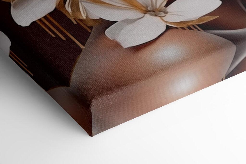 Ethereal beauty adorned with blossoms