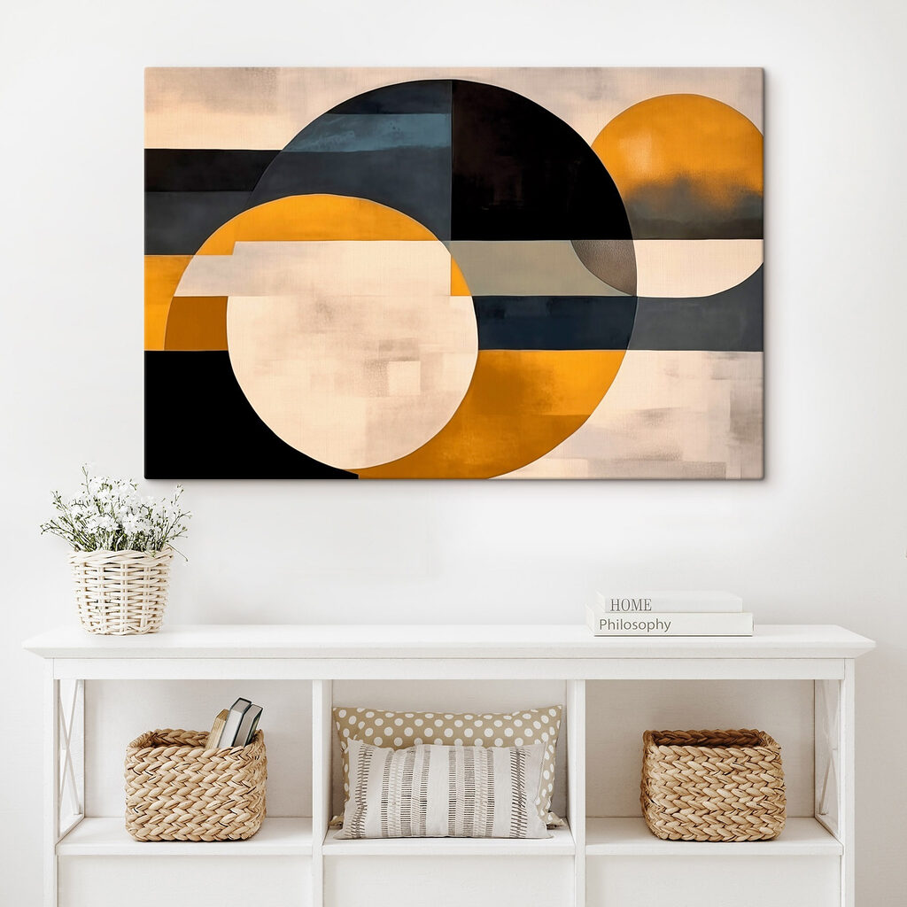 Painting of circles and lines