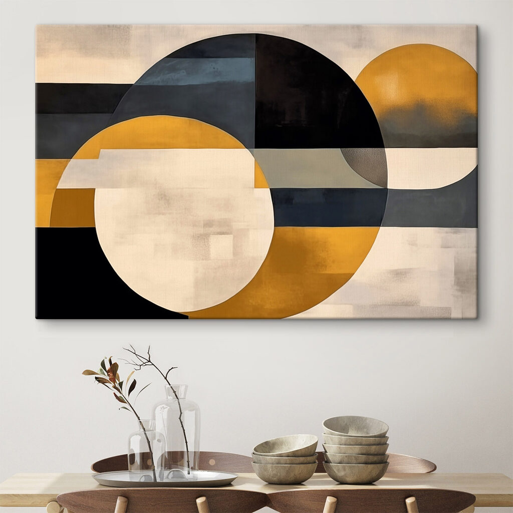 Painting of circles and lines