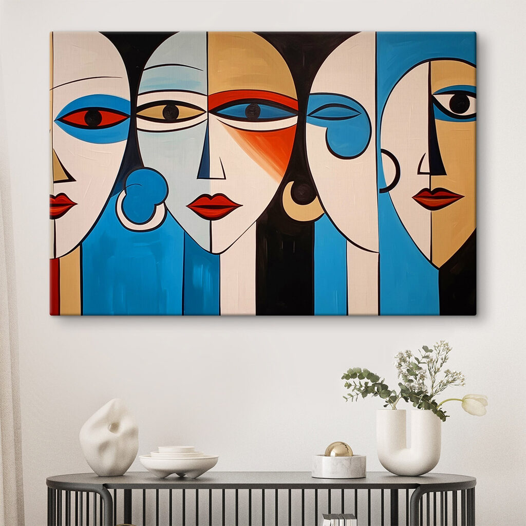 Painting of a group of people Painting of a group of people