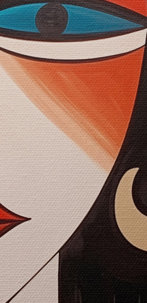 Painting of a group of people Painting of a group of people