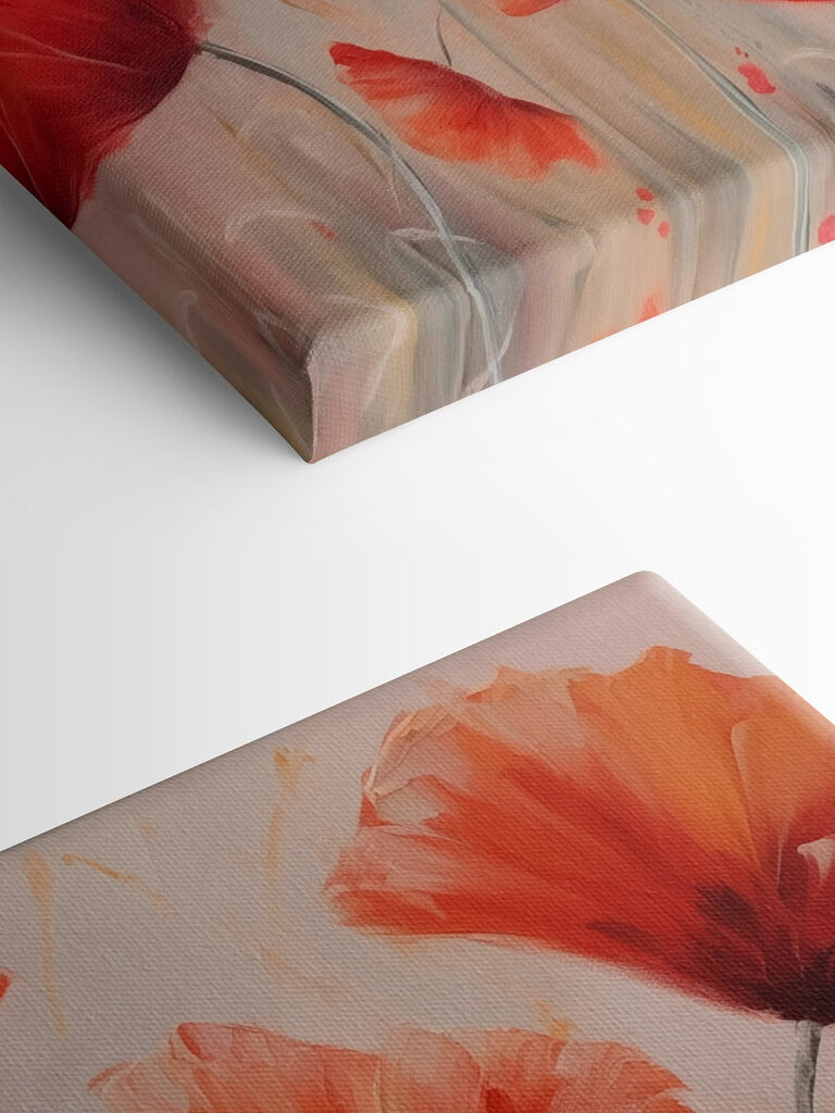 Painting of red flowers Painting of red flowers