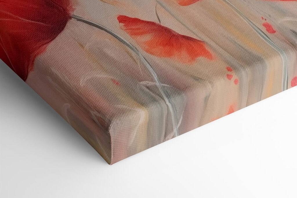 Painting of red flowers Painting of red flowers