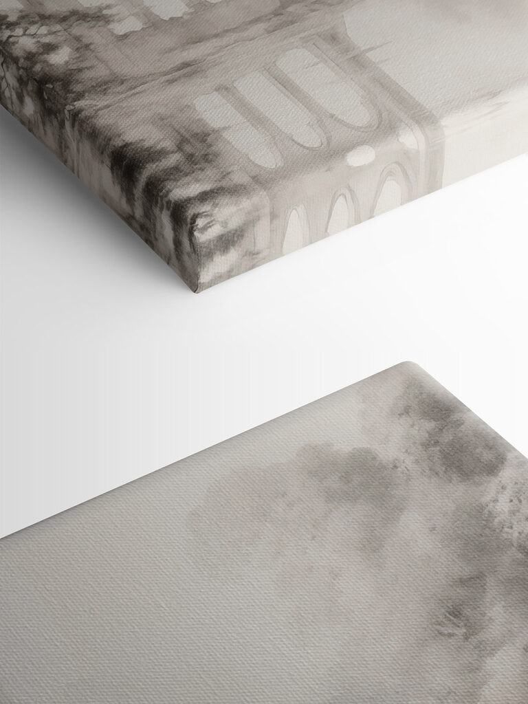 Water body with a castle in the background