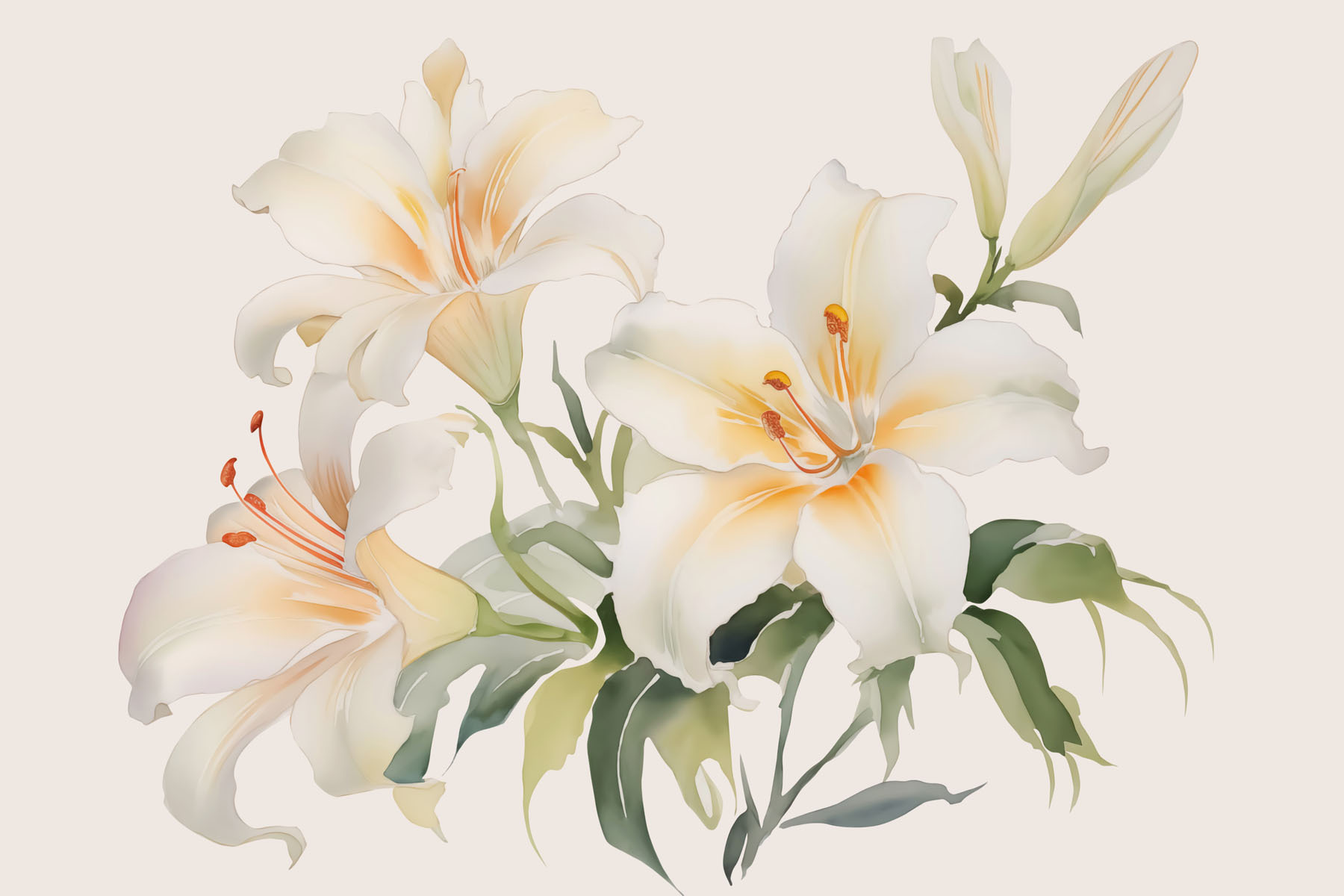 Group of white flowers Group of white flowers