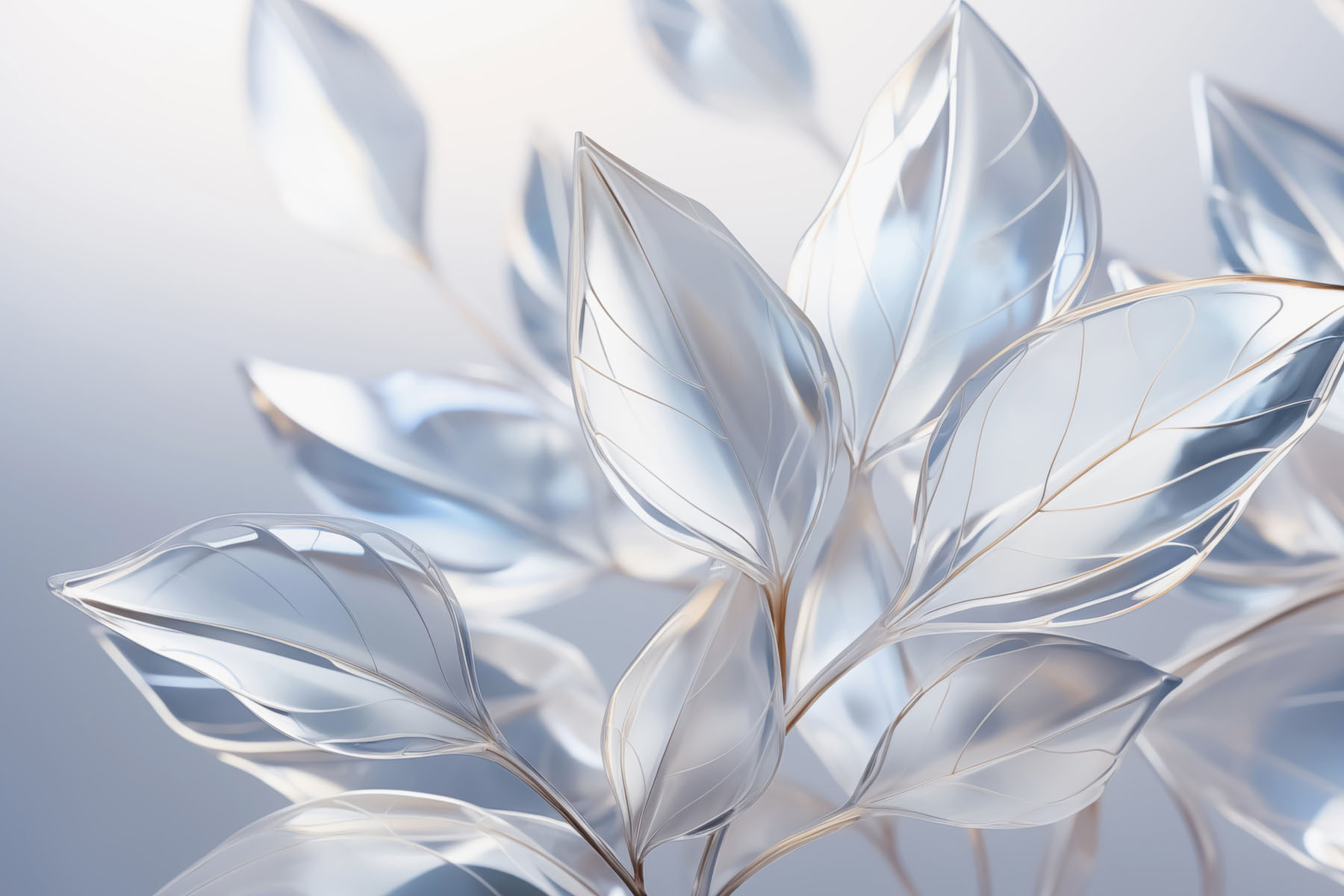 Translucent leaves in soft light