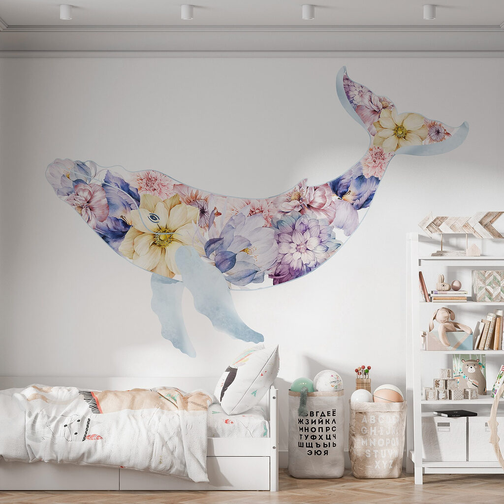 Whale with flowers on it Whale with flowers on it