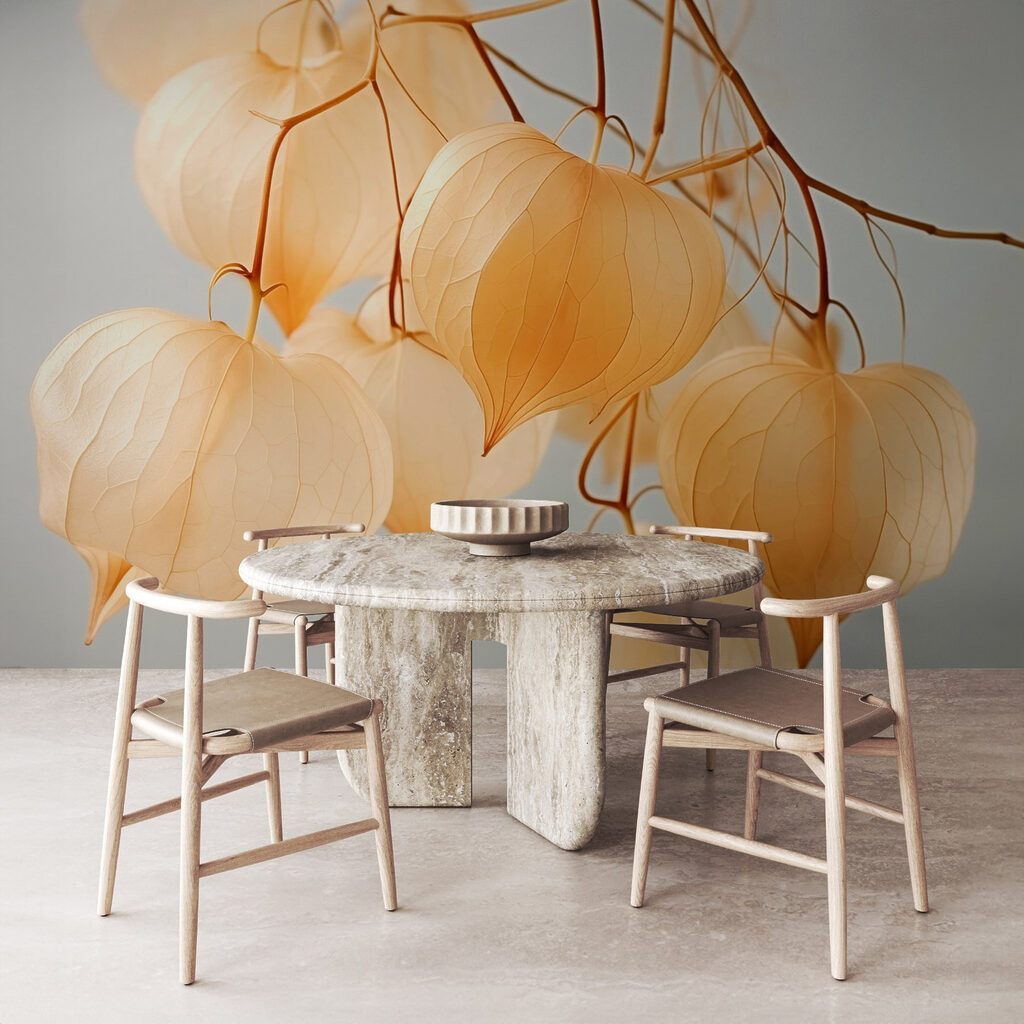 Delicate lanterns in soft hues