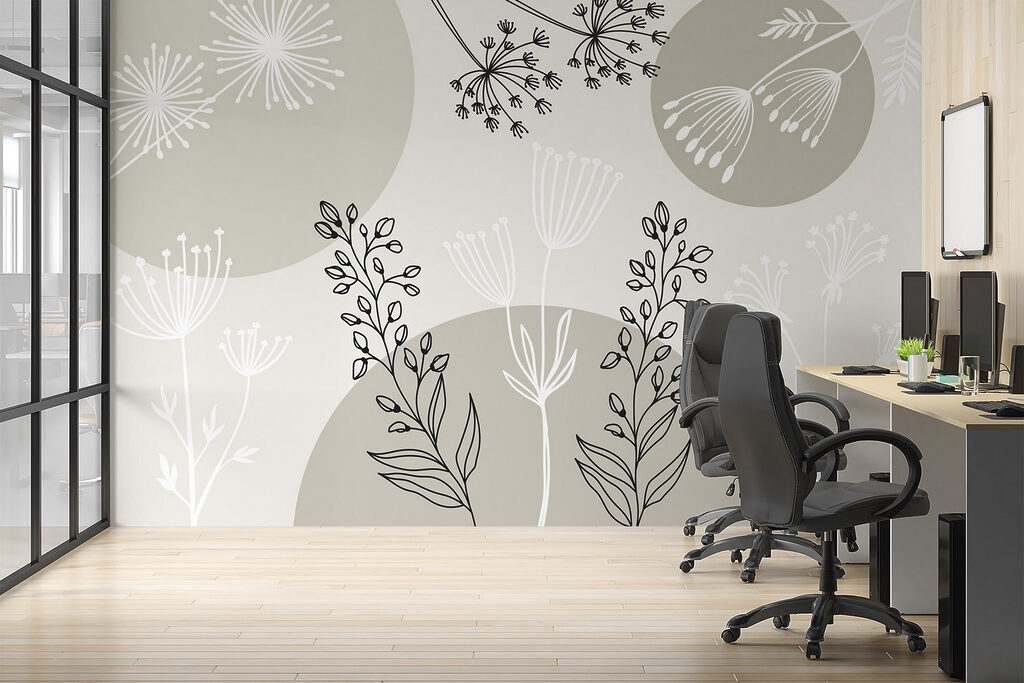 Drawing of flowers and plants