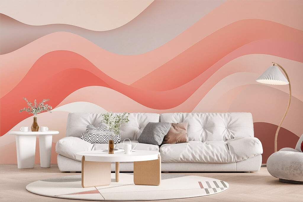 Pink and white wavy lines Pink and white wavy lines