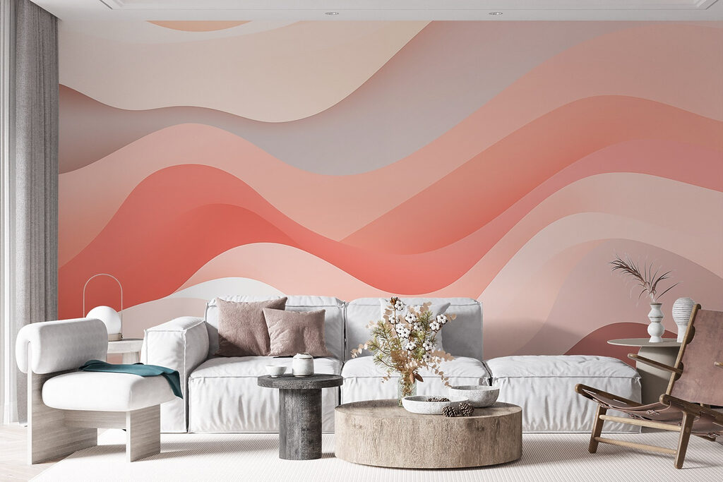 Pink and white wavy lines Pink and white wavy lines