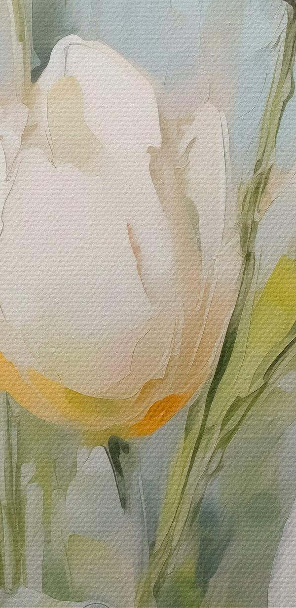 Maľovanie bielych tulipánov Maľovanie bielych tulipánov