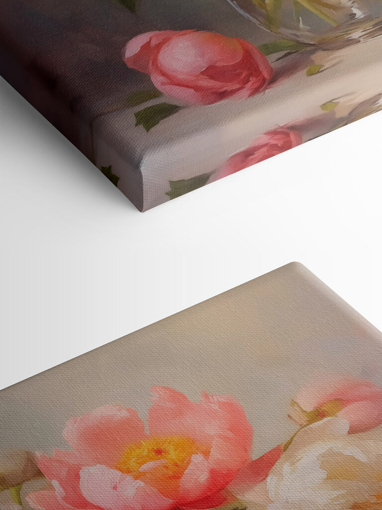 Painting of flowers in a vase