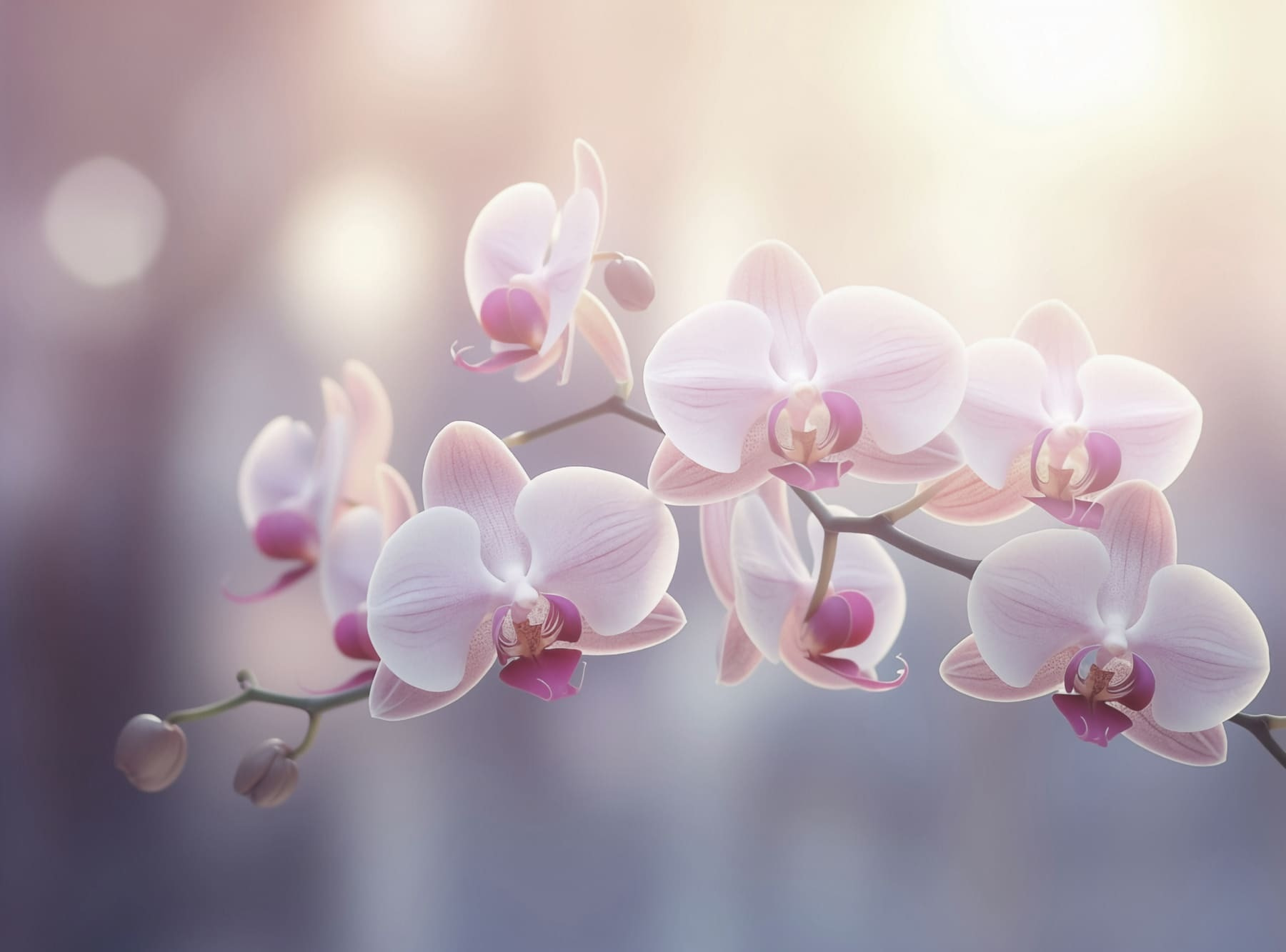 Delicate blooms in soft sunlight Delicate blooms in soft sunlight